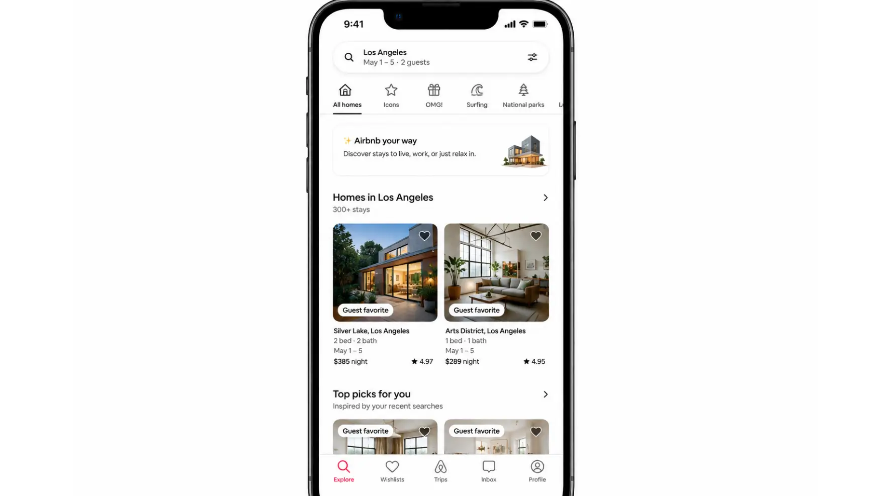Airbnb AI-driven travel recommendations and property discovery.