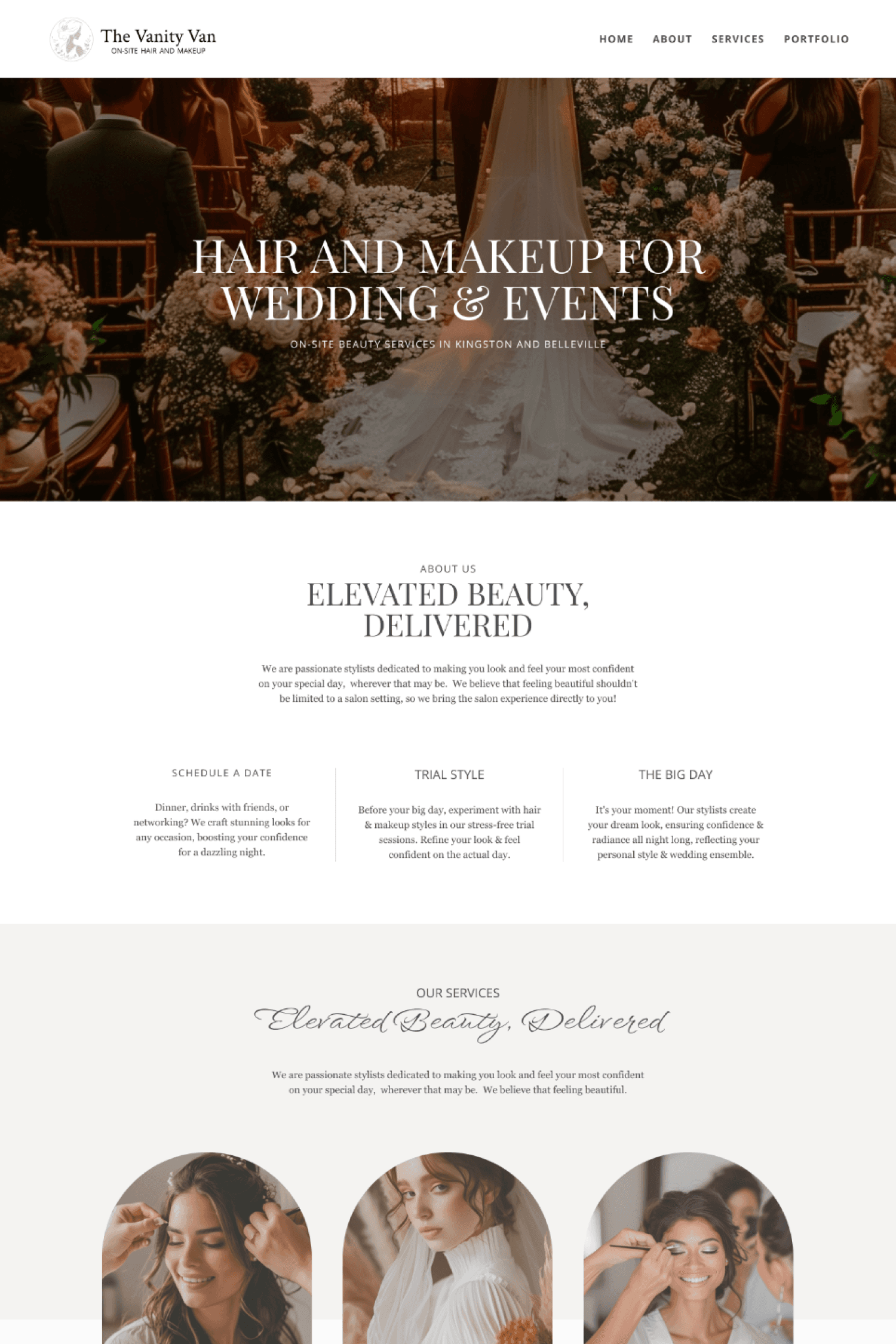 Hair & Makeup Website Design