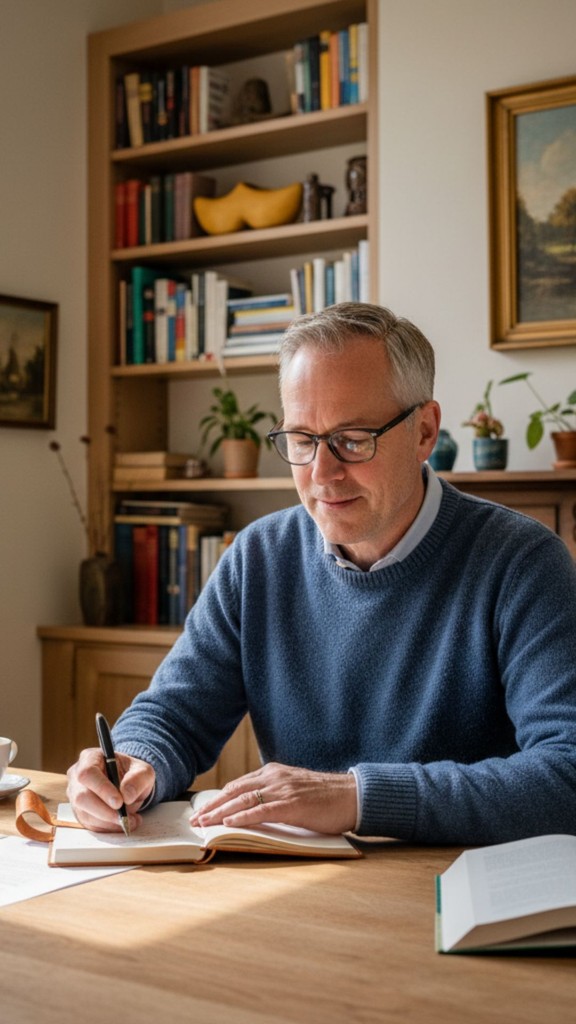 Man die zijn digitale nalatenschap regelt met handgeschreven lijst