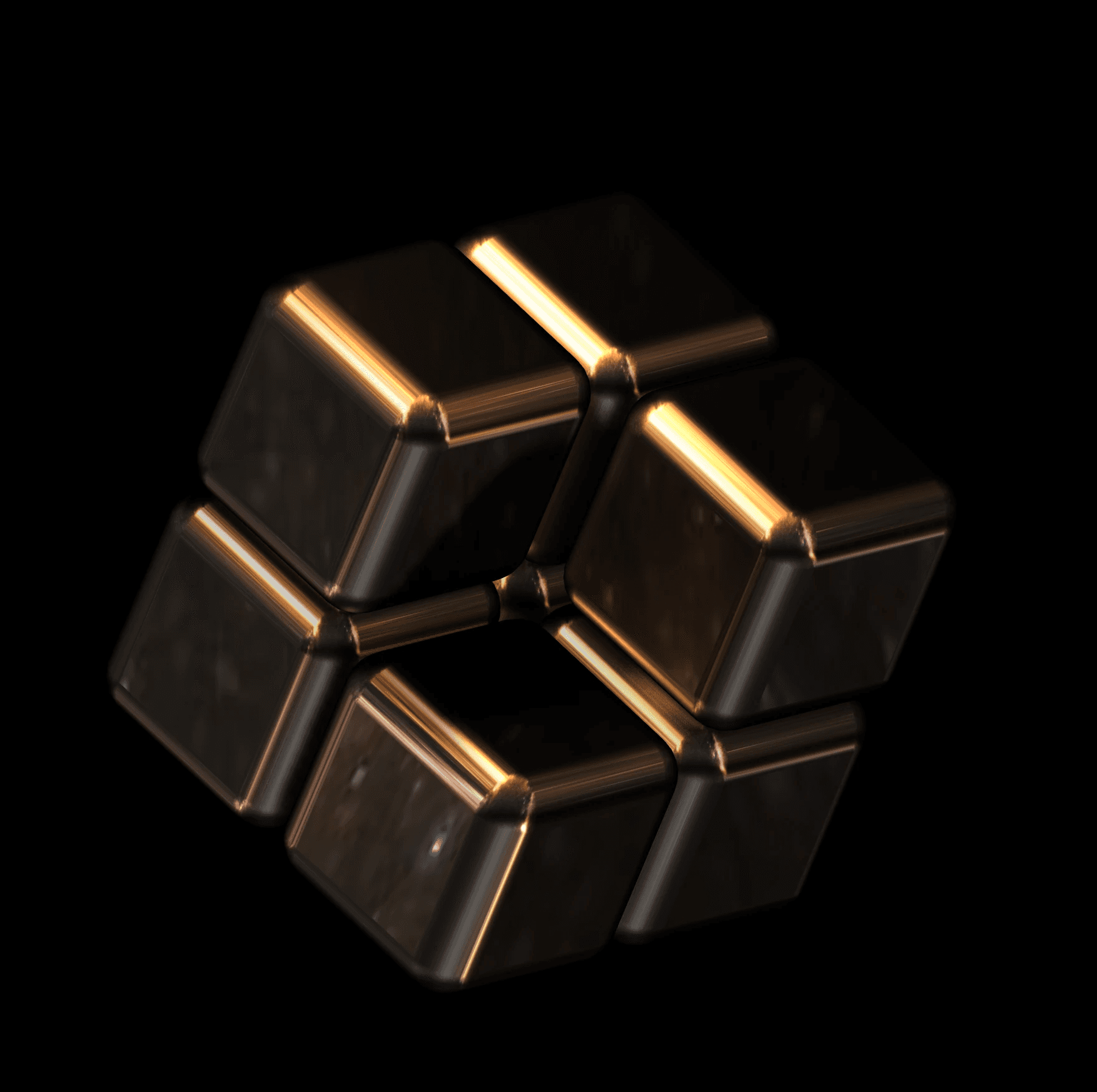 a rubik cube is shown on a white background (Background Removed)