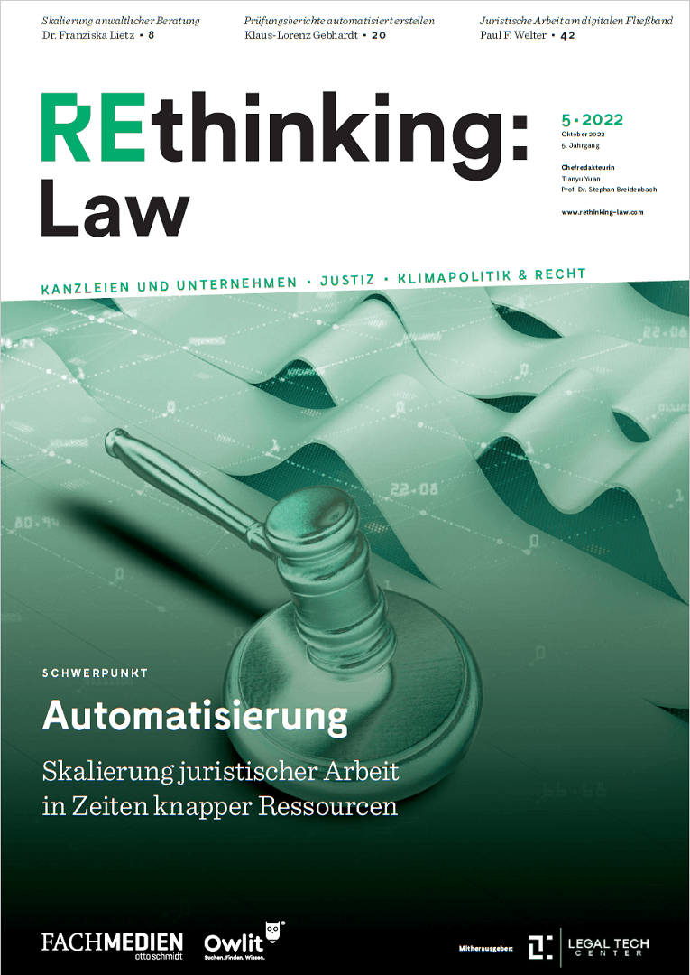 Ein Bild der REthinking Law: Automatisierung.