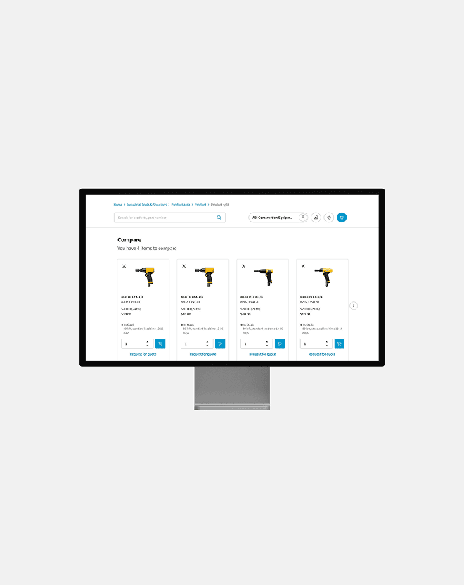 Monitor showing UI