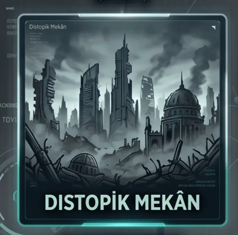 Yerli biyopunk romanı Nanomorf için hazırlanan karanlık şehir manzarası ve distopya dünyası tasarımı