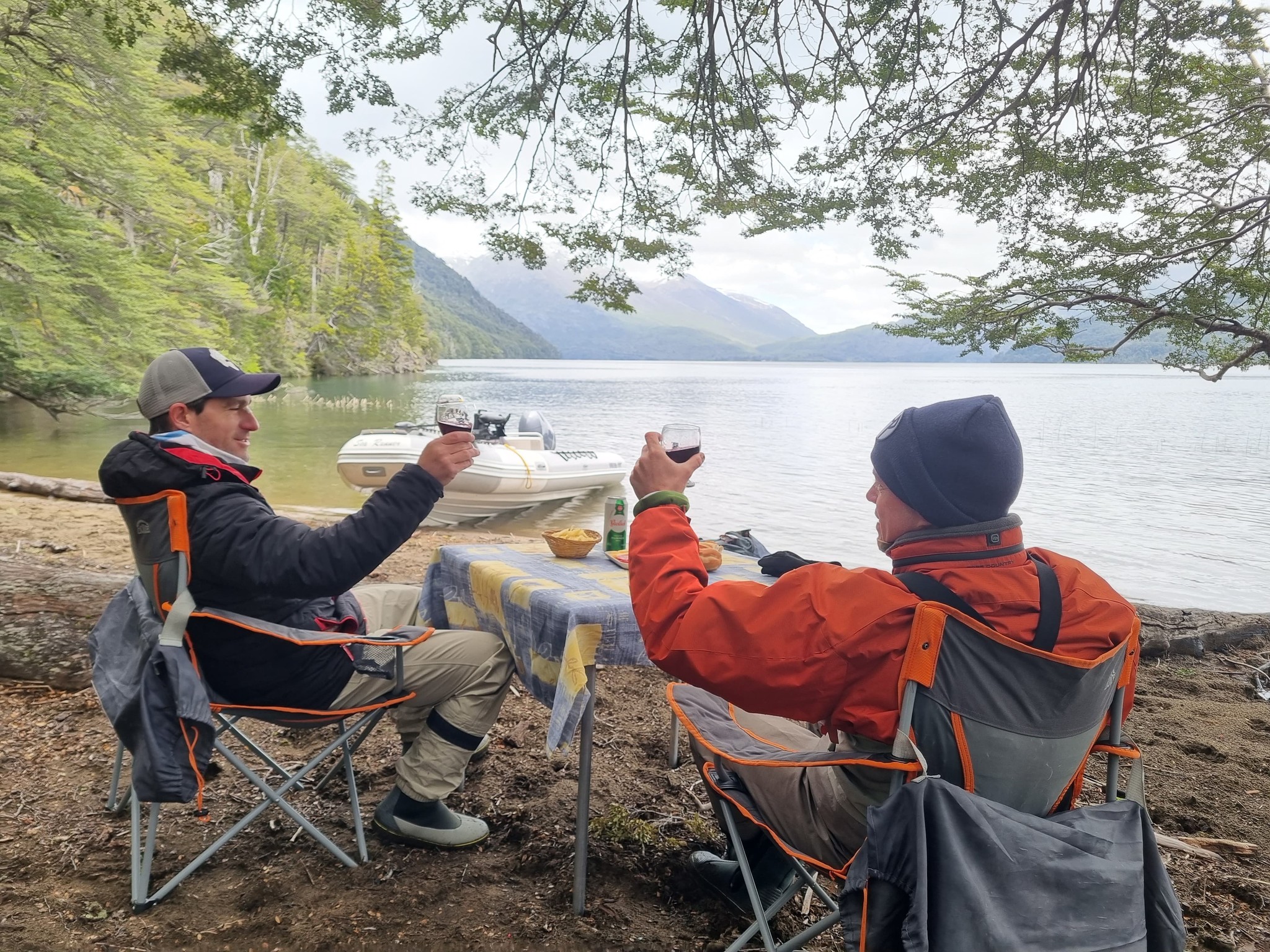 Experienced fishing guides sharing tips on a European river