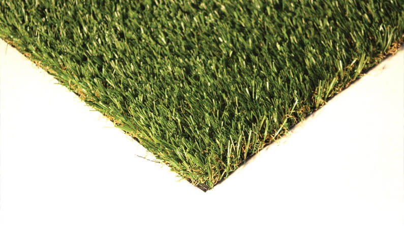 This AGL Grass Kent Fringe artificial turf swatch features synthetic grass blades in field green and olive green.