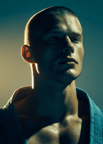 close-up image of a BJJ fighter