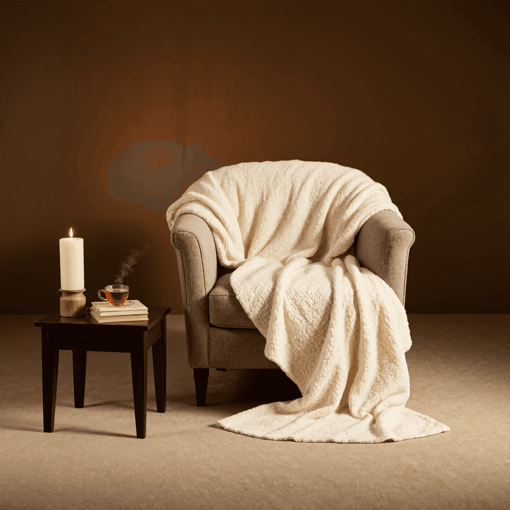 product photography of cozy home setting