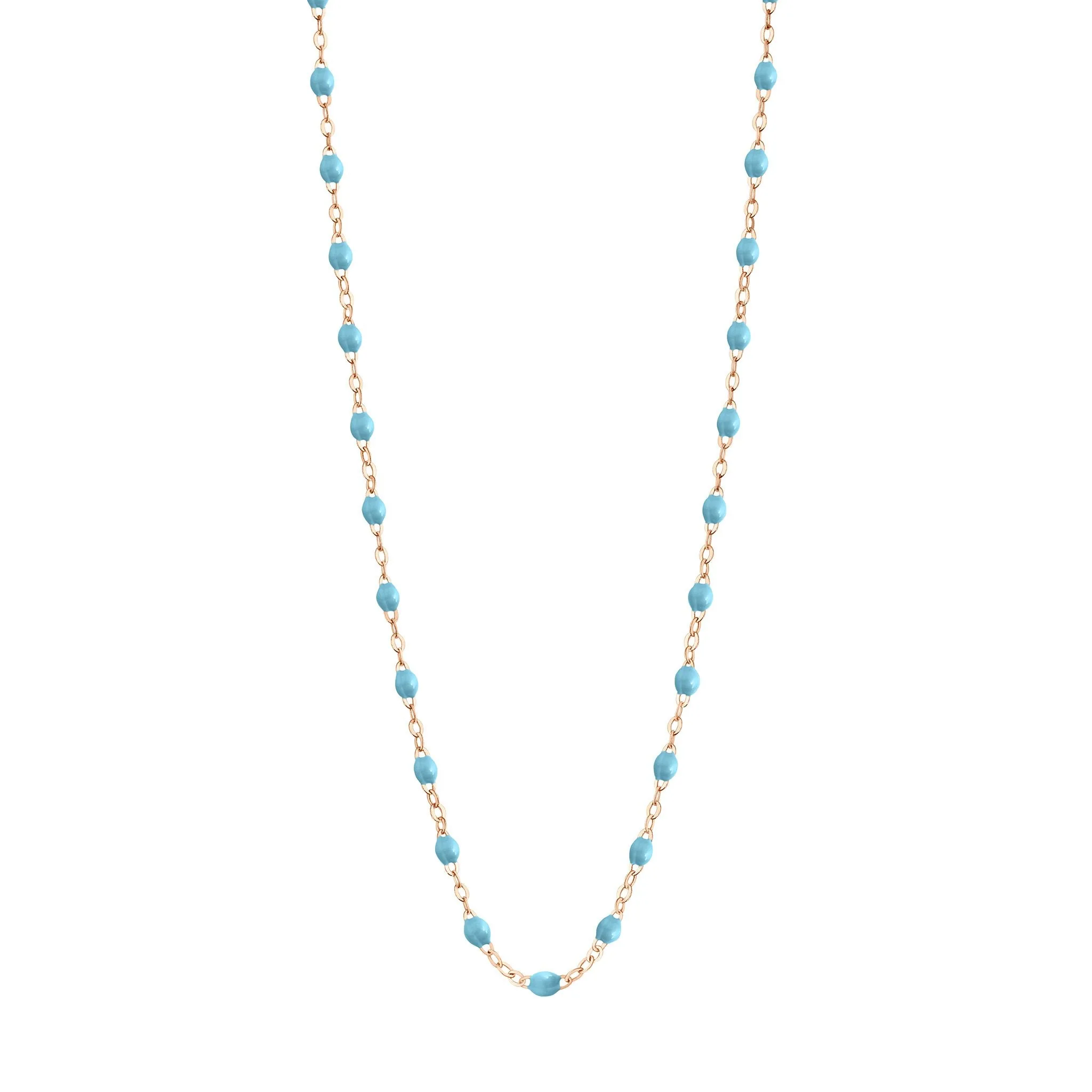 Collier turquoise Classique Gigi, or rose