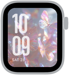 opaline flutter Apple Watch face preview 2 featuring gradient, summer, and spring.