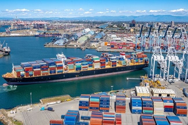 This is the port of Long Beach from the United States. It is one of the most busiest port of the United States.