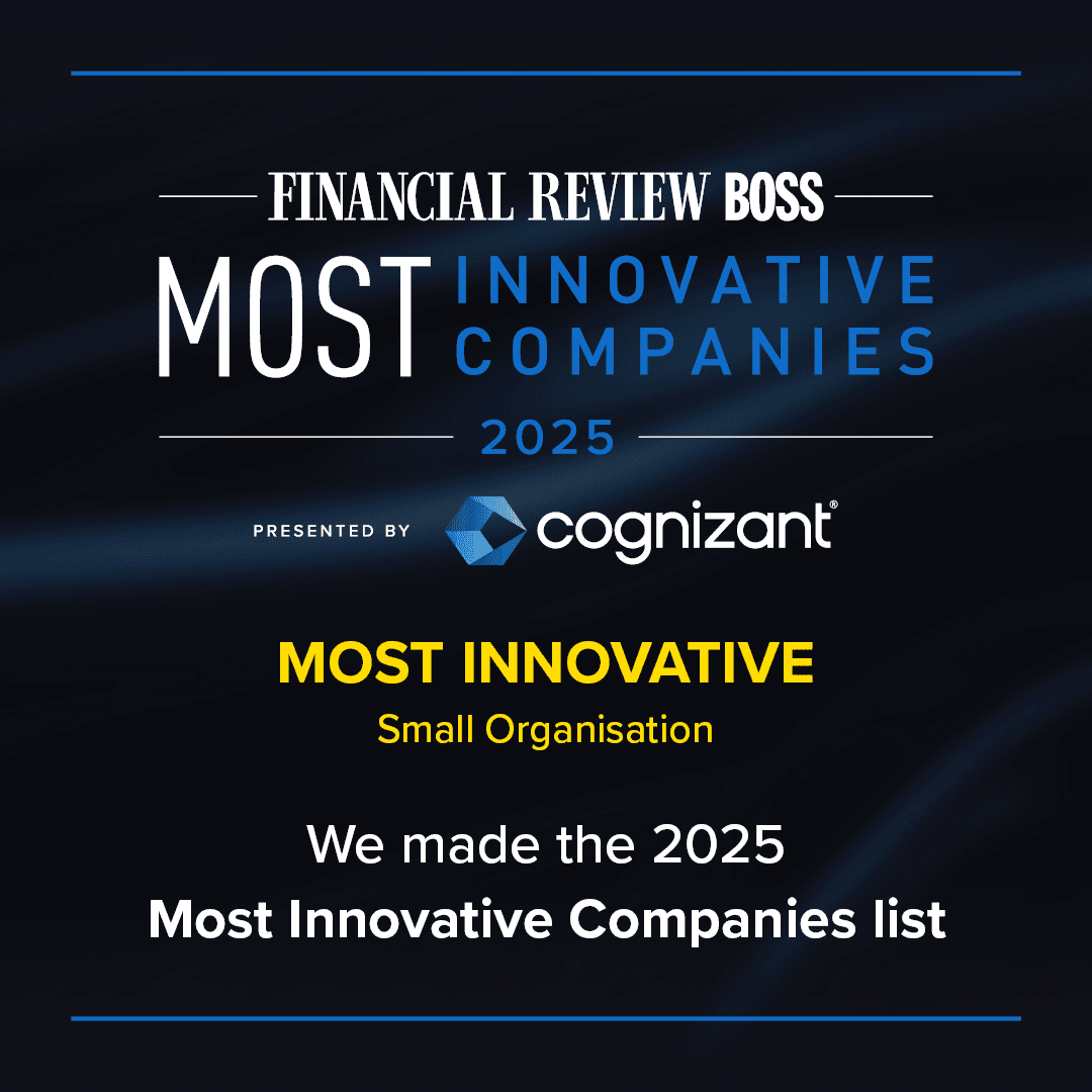 AFR BOSS 2025 Most Innovative Companies winner for Best Use of Technology logo.