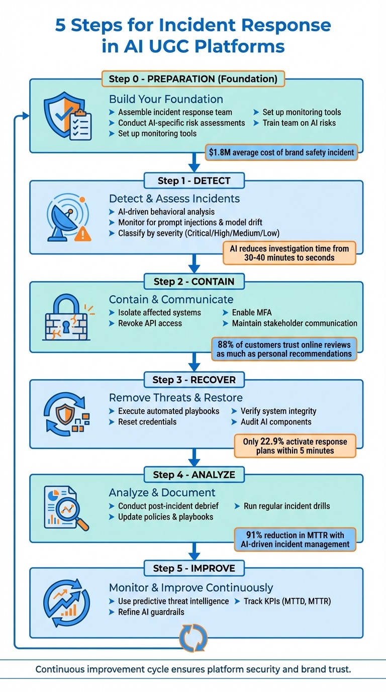 5-Step Incident Response Process for AI UGC Platforms