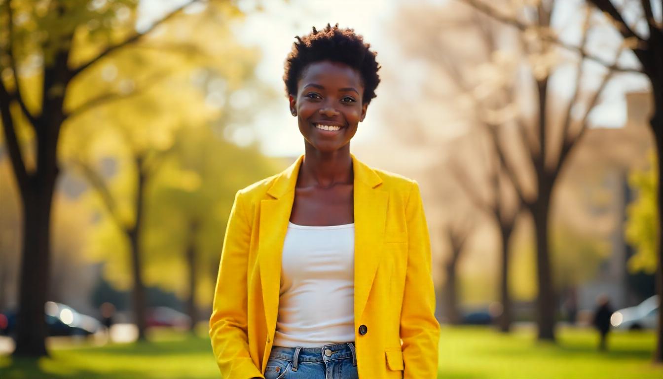 heso blog, a woman smiling into the camera after solving self doubt