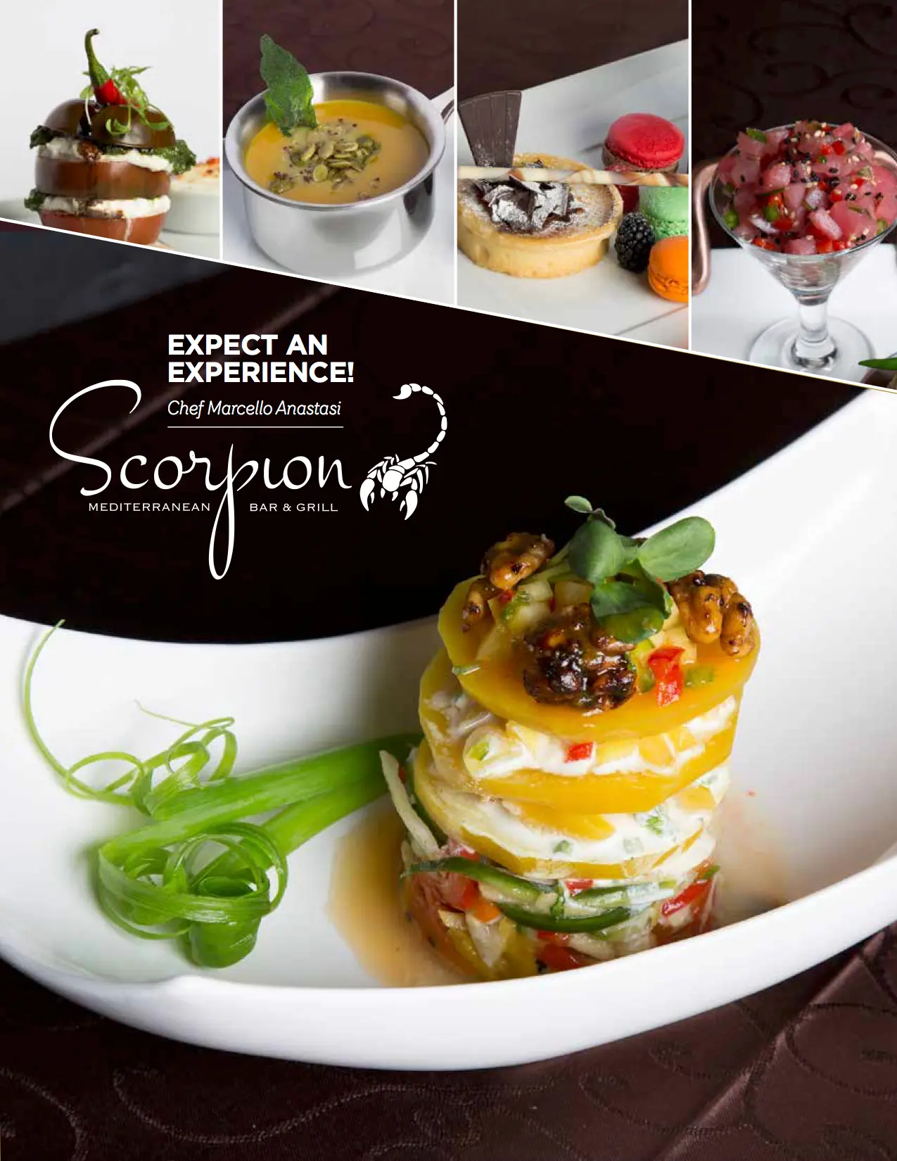 Scorpion Chef Mediterranean Bar and Grill award winning gourmet dishes by Chef Marcello Anastasi Vancouver Island BC