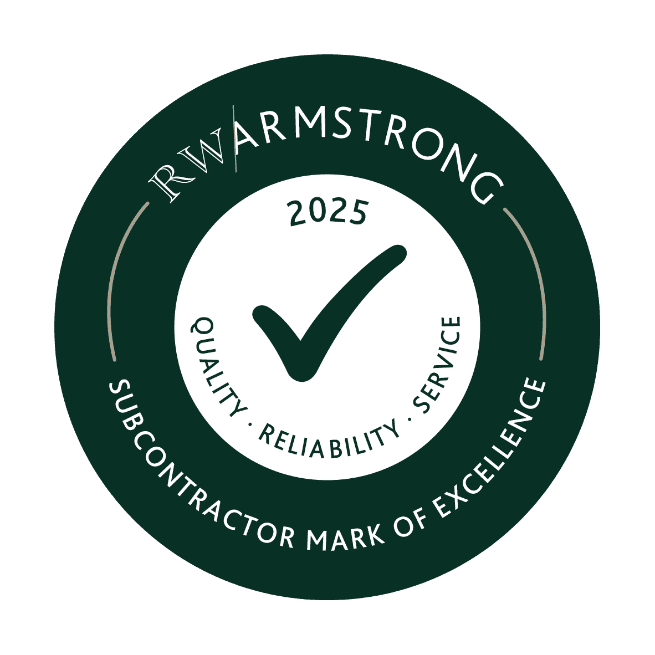 TrustMark quality assurance accreditation logo featuring a green circular certification badge for approved contractors and skilled trade professionals.