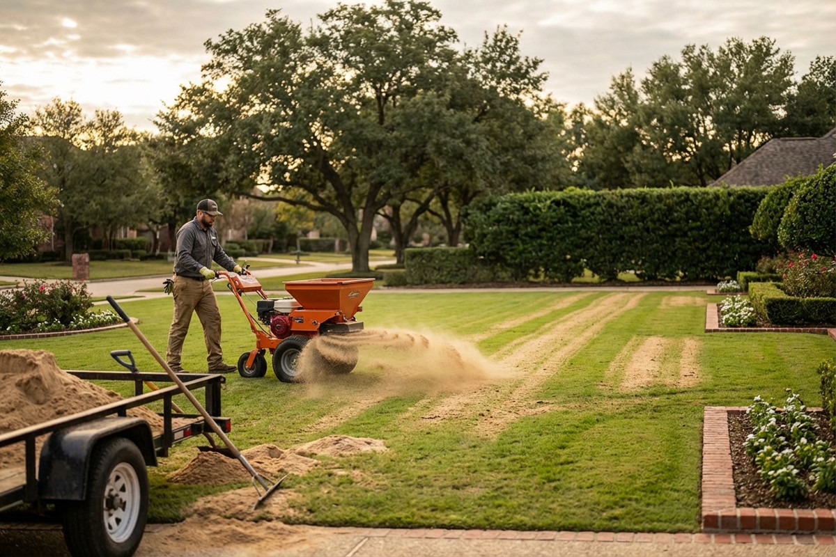 piaskowanie trawnika