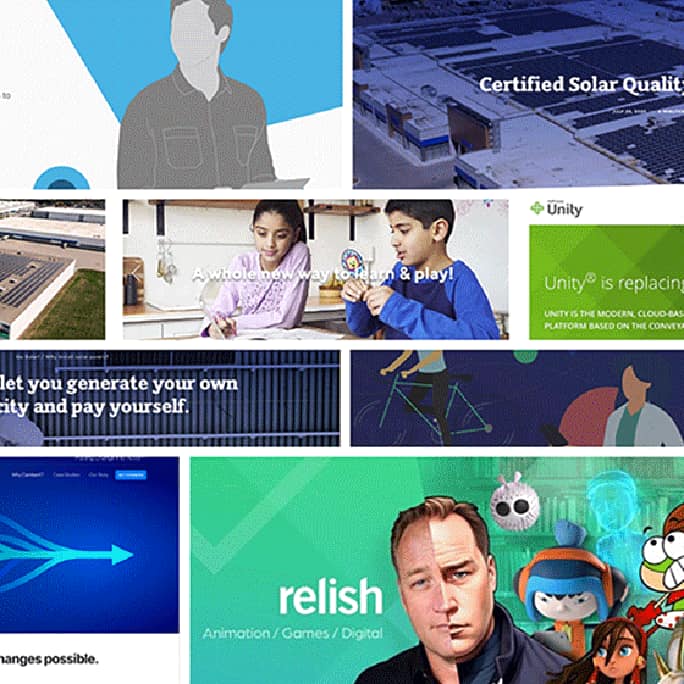 Collage of sequenceDM marketing strategy and brand design work.