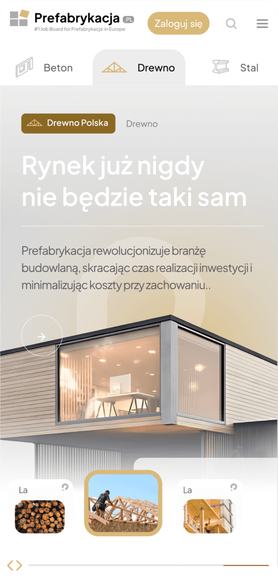 Makieta UX platformy B2B dla branży prefabrykacji – Sebastian Niesporek.