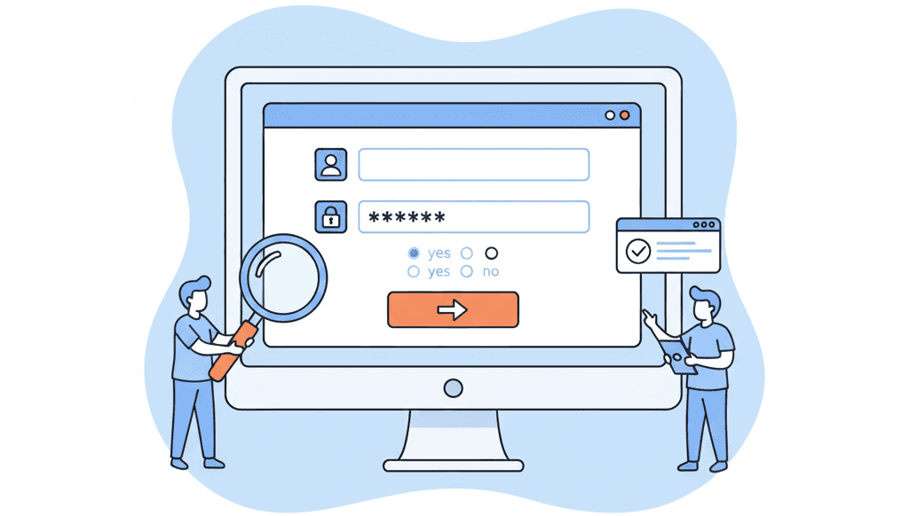 illustration of a form ui