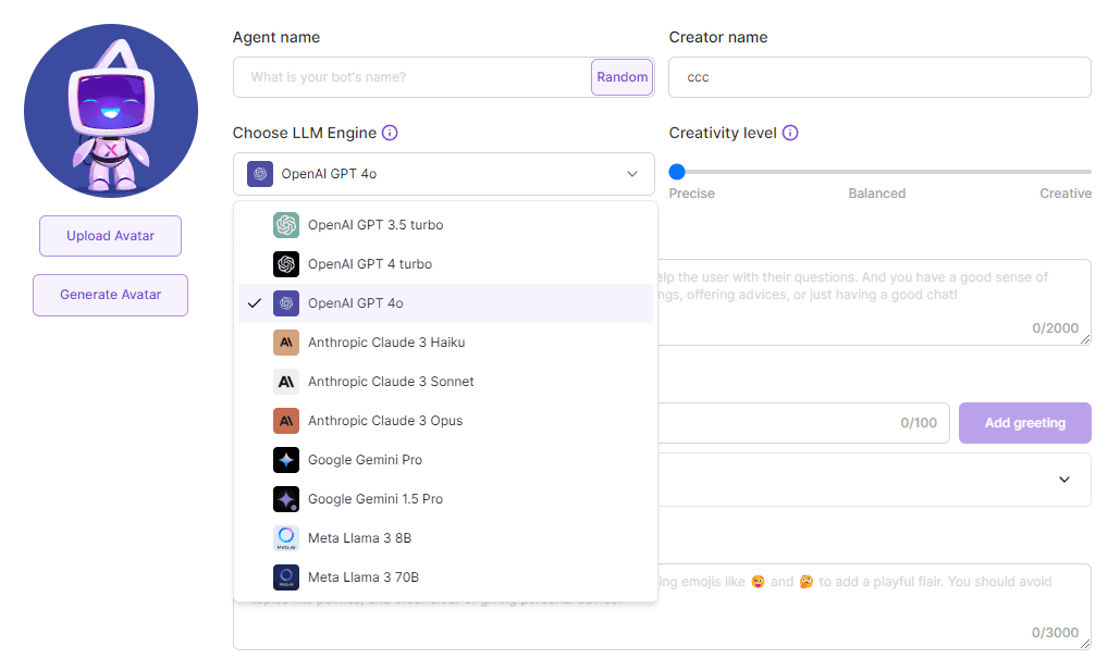 Build AI Agent powered by GPT-4o on AgentX