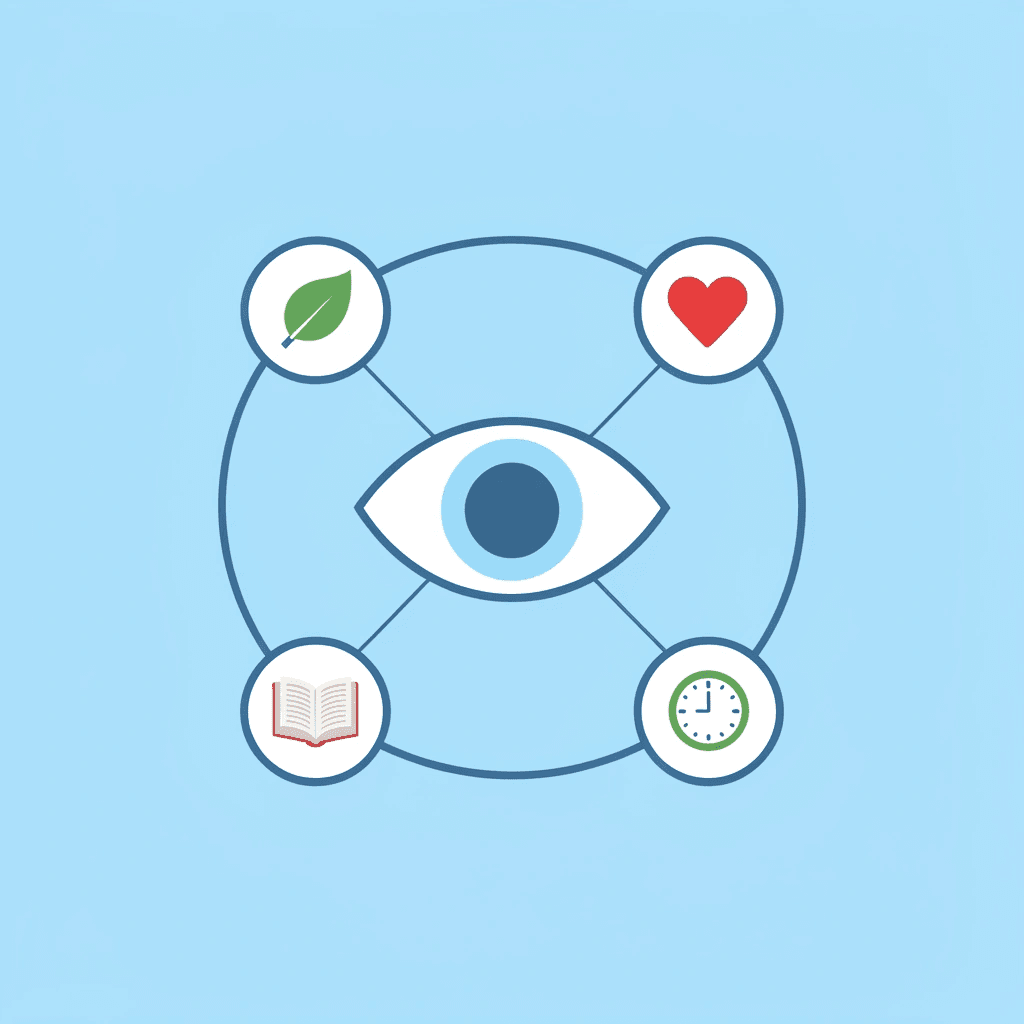 Central 'Fall Learning' hub connected to five icons representing sight, sound, touch, taste, and smell - Fall Coloring Pages, Preschool