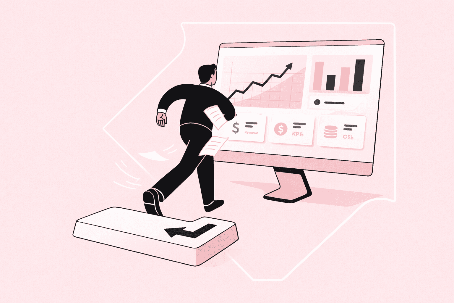 Data analytics dashboards with charts and graphs