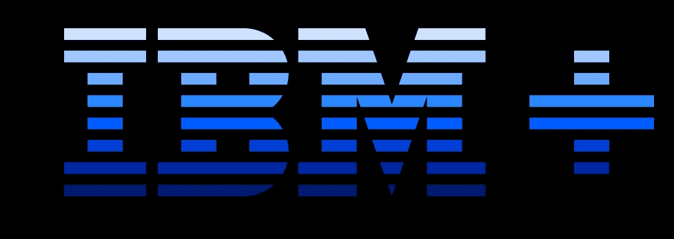 IBM Text logo with plus sign right to it