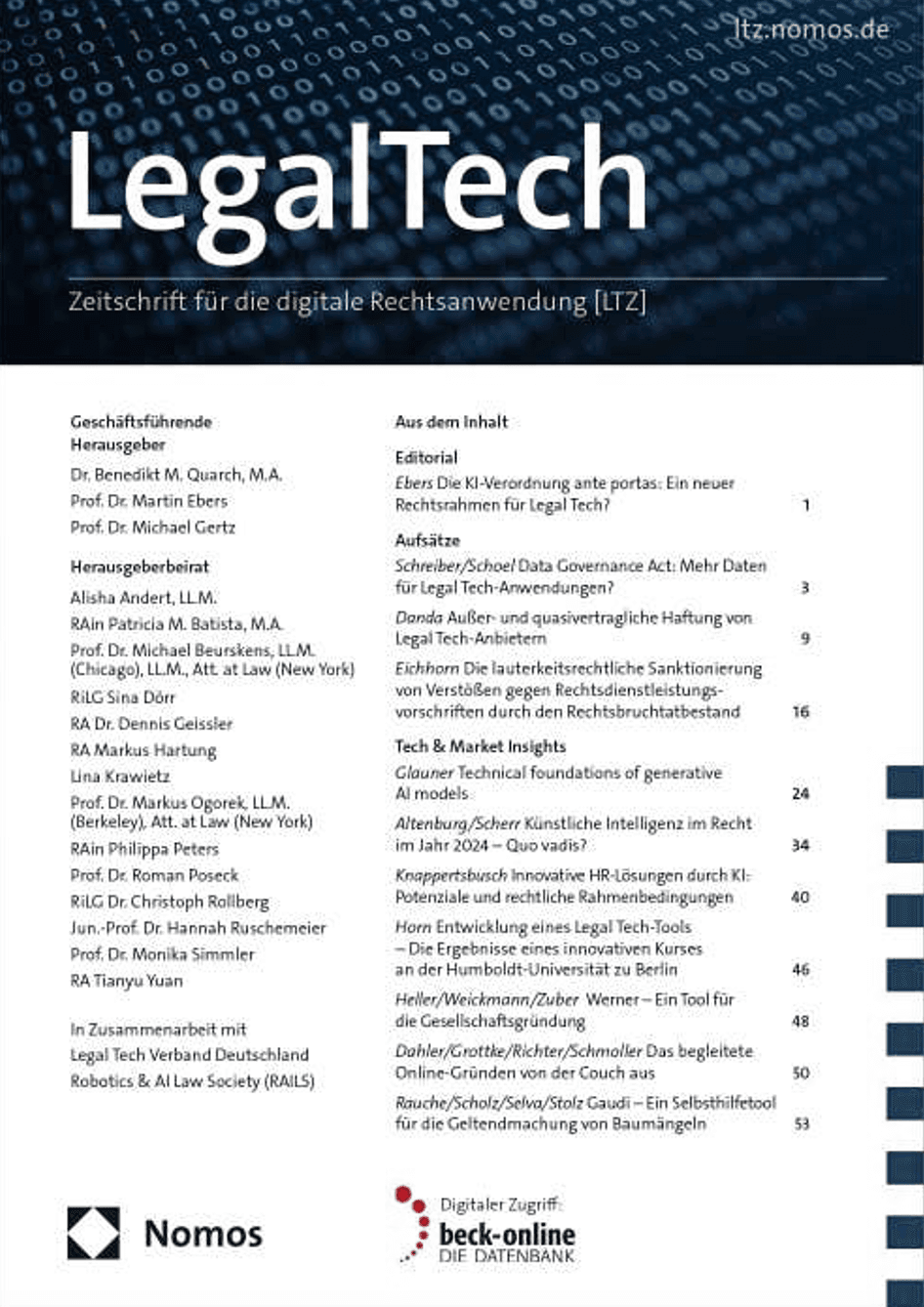 Ein Bild von Legal Tech Nomos