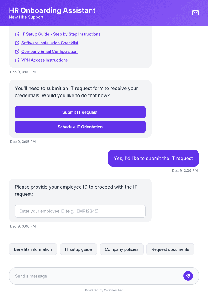Employee Onboarding AI Agent Template