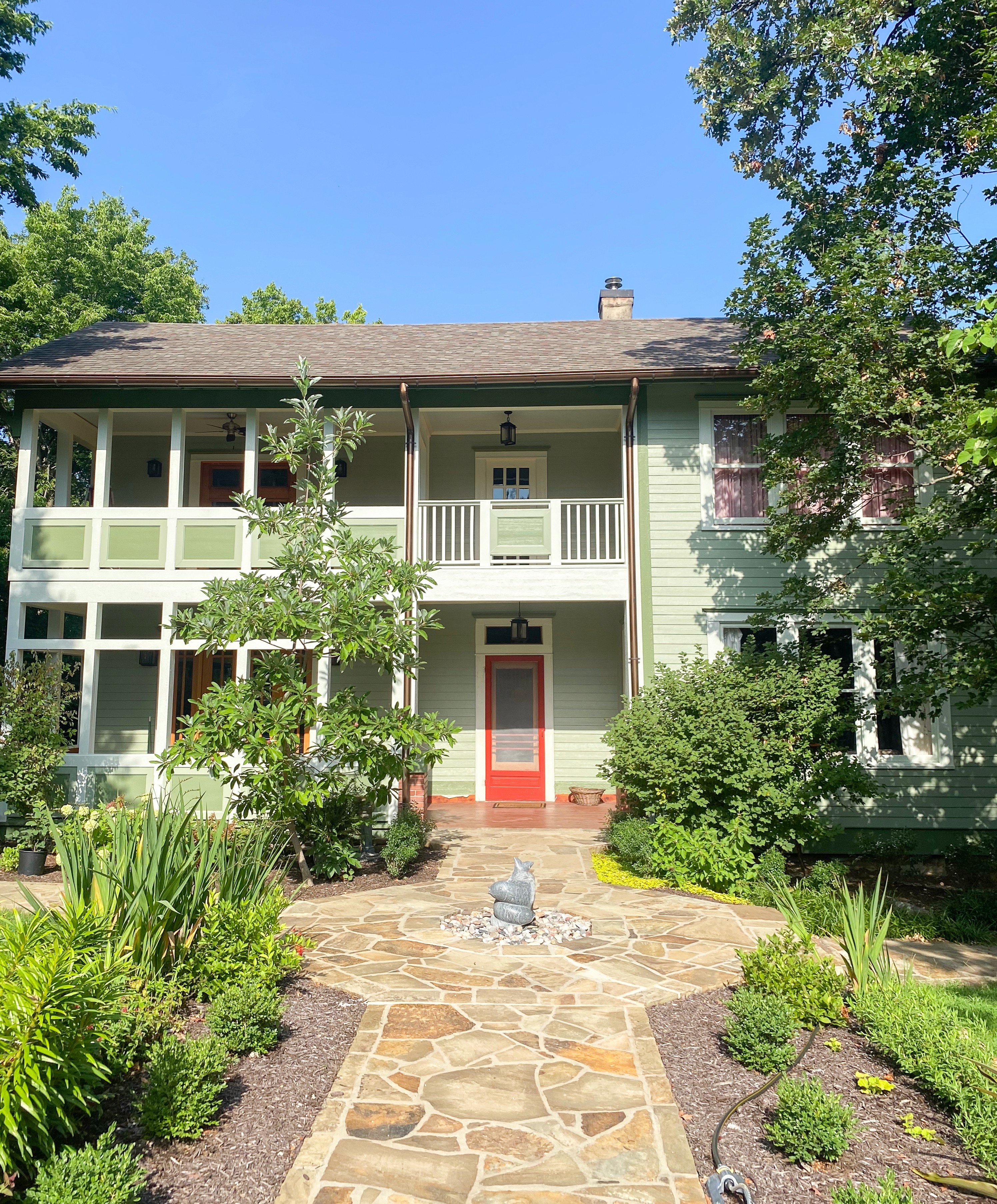 Modern curved staircase with warm ambient lighting