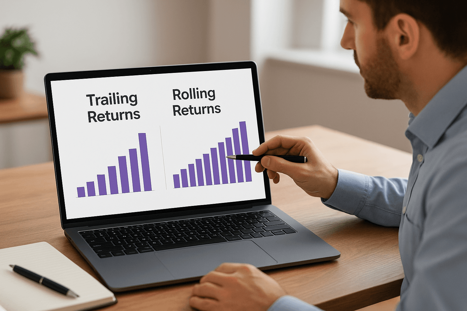 Trailing returns vs. rolling returns