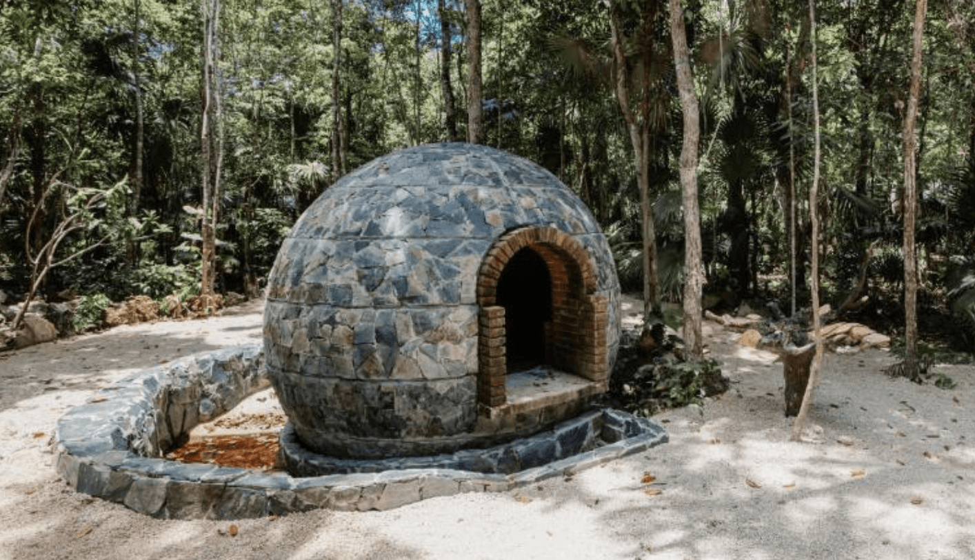 Vineyard rows under leafy foreground frame a Tuscan villa on a misty hill
