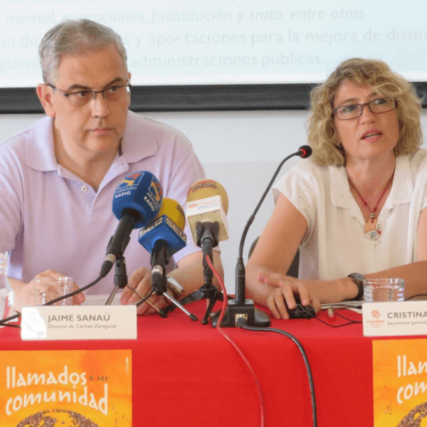 Jaime Sanaú in a conference for Caritas