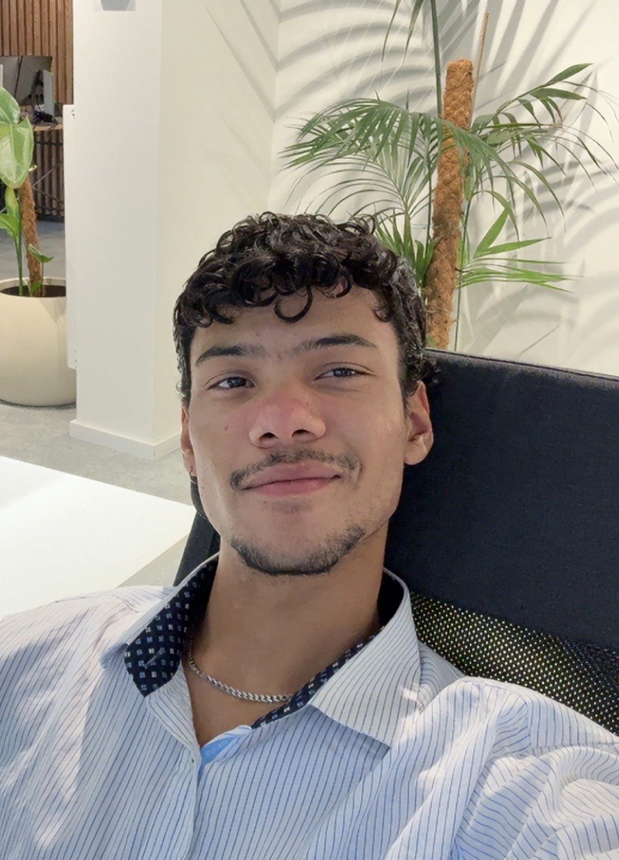 Portrait of portfolio creator – back view