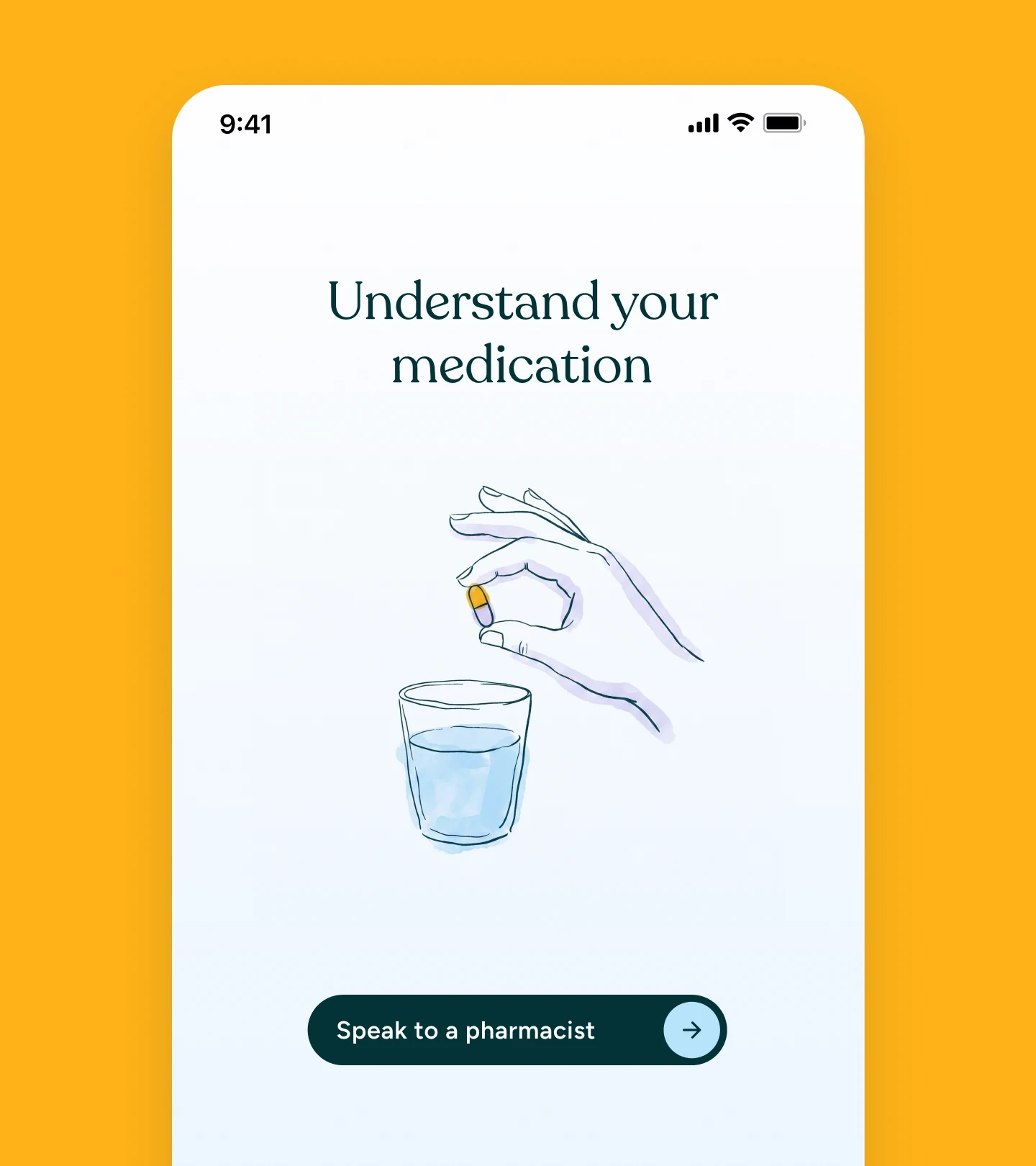 Ayble Health — illustration in orange app setting, brand identity by Charlota Blunarova