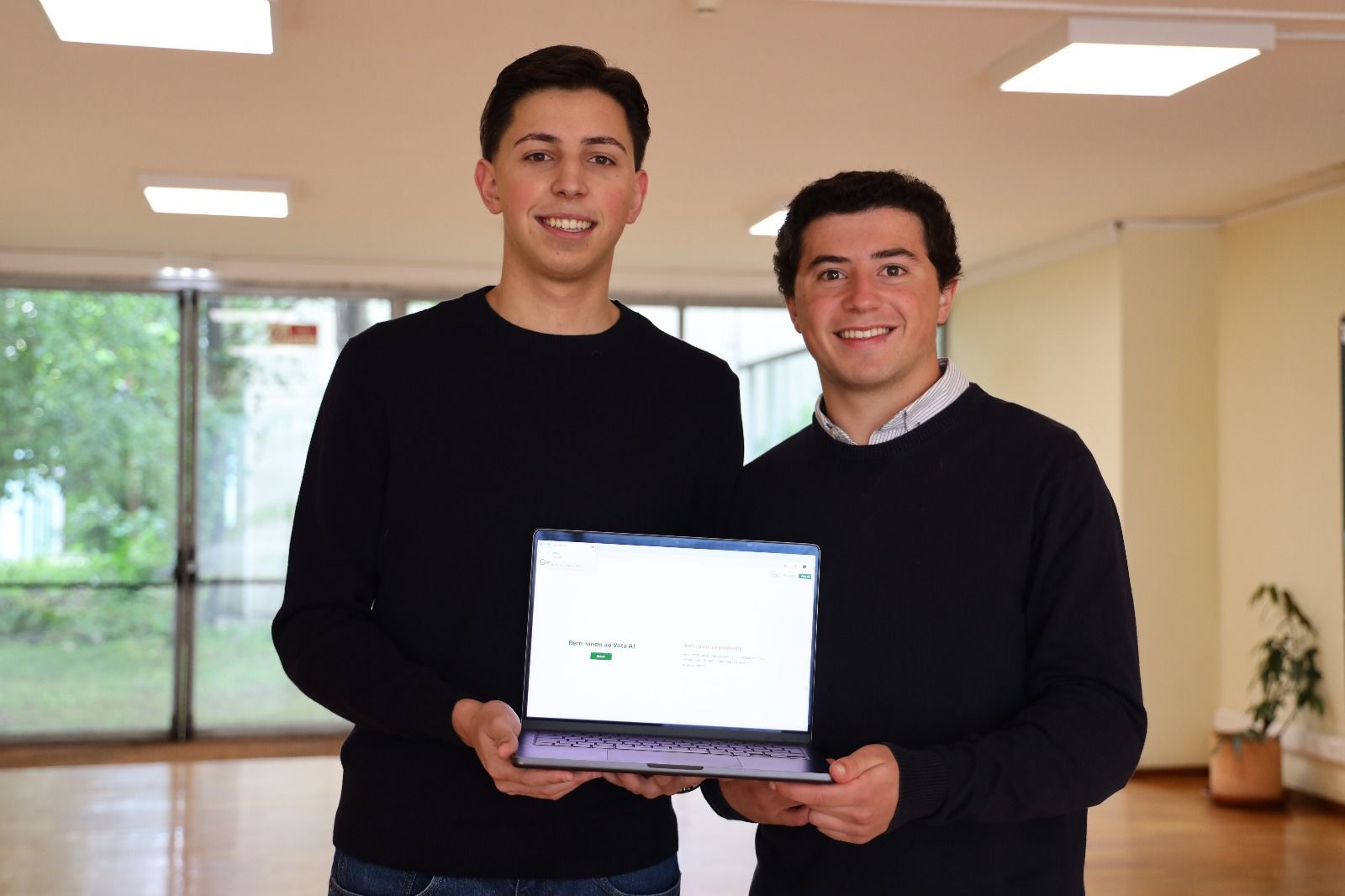 Office environment with team working collaboratively