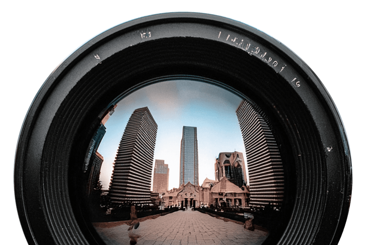 city in lens