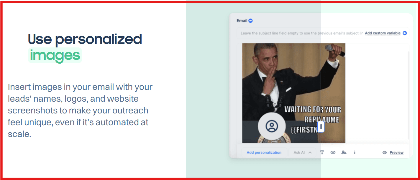Use personalized images in your emails with Lemlist