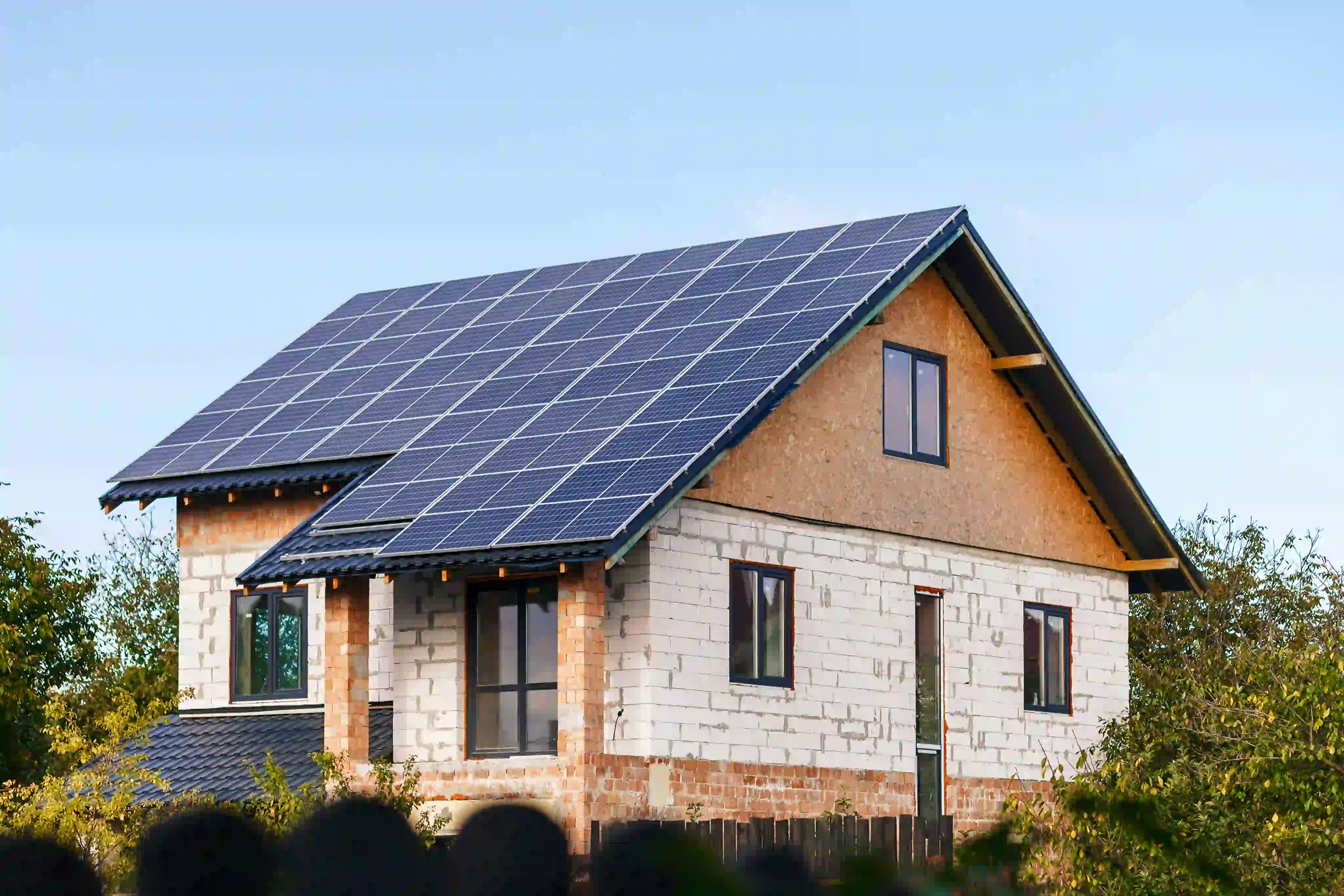 Solar panels installed by WFC Solar in a residential area