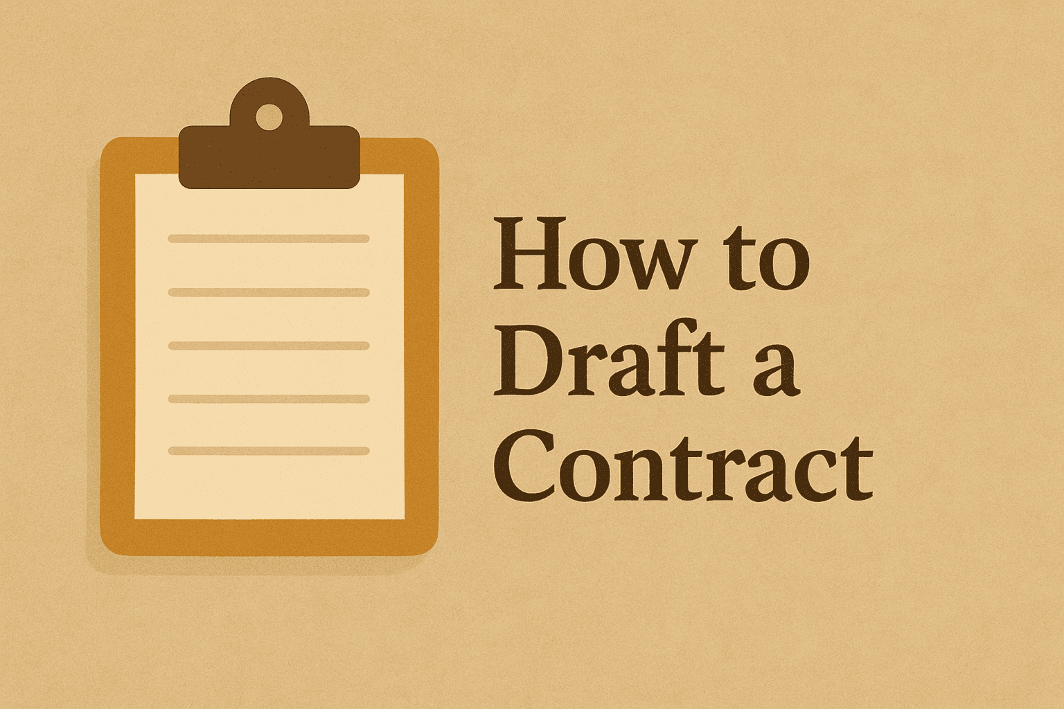 how to draft a contract