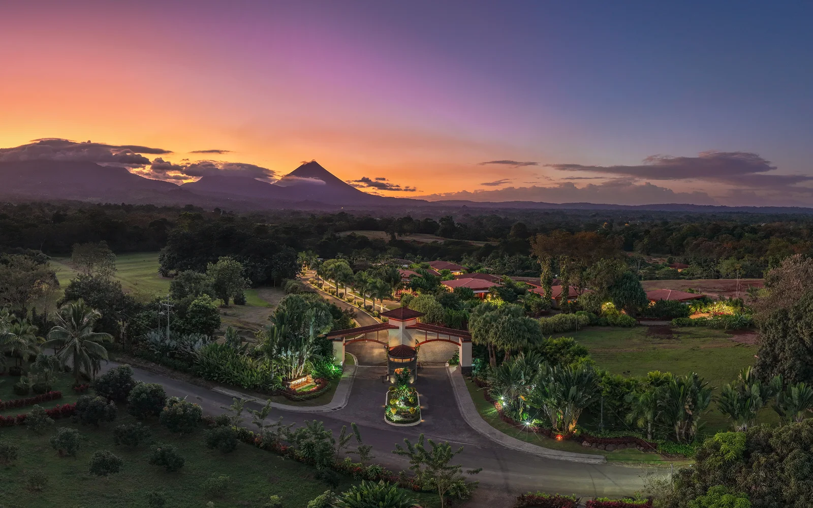 Arenal Hills at sunset