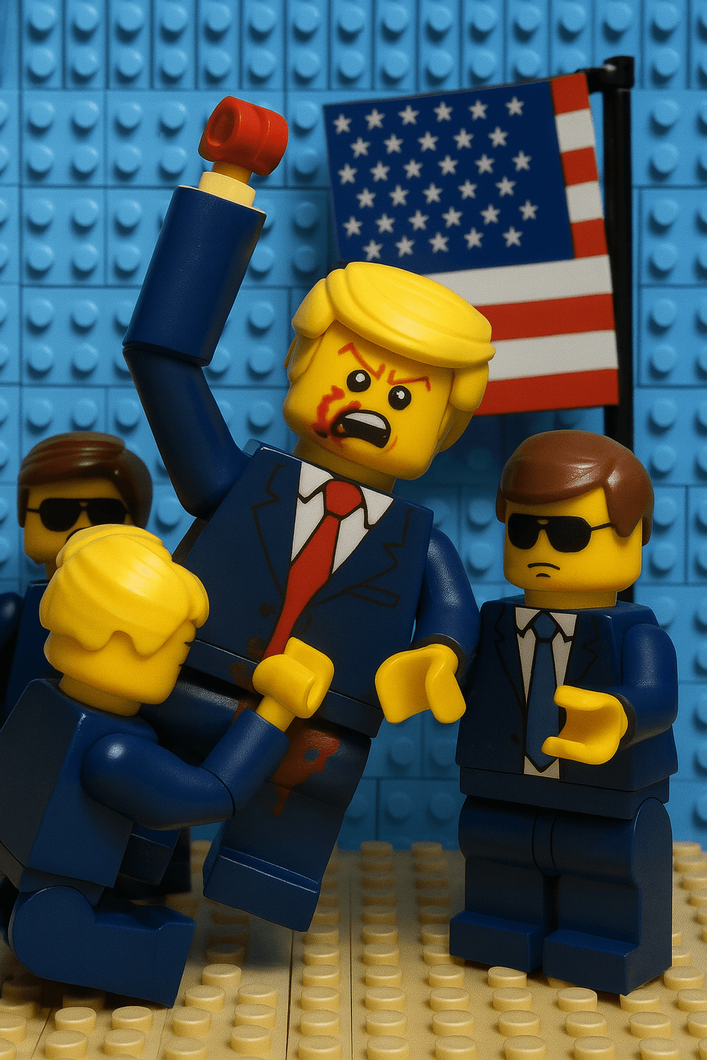 Night view of a town under a starry mountain.