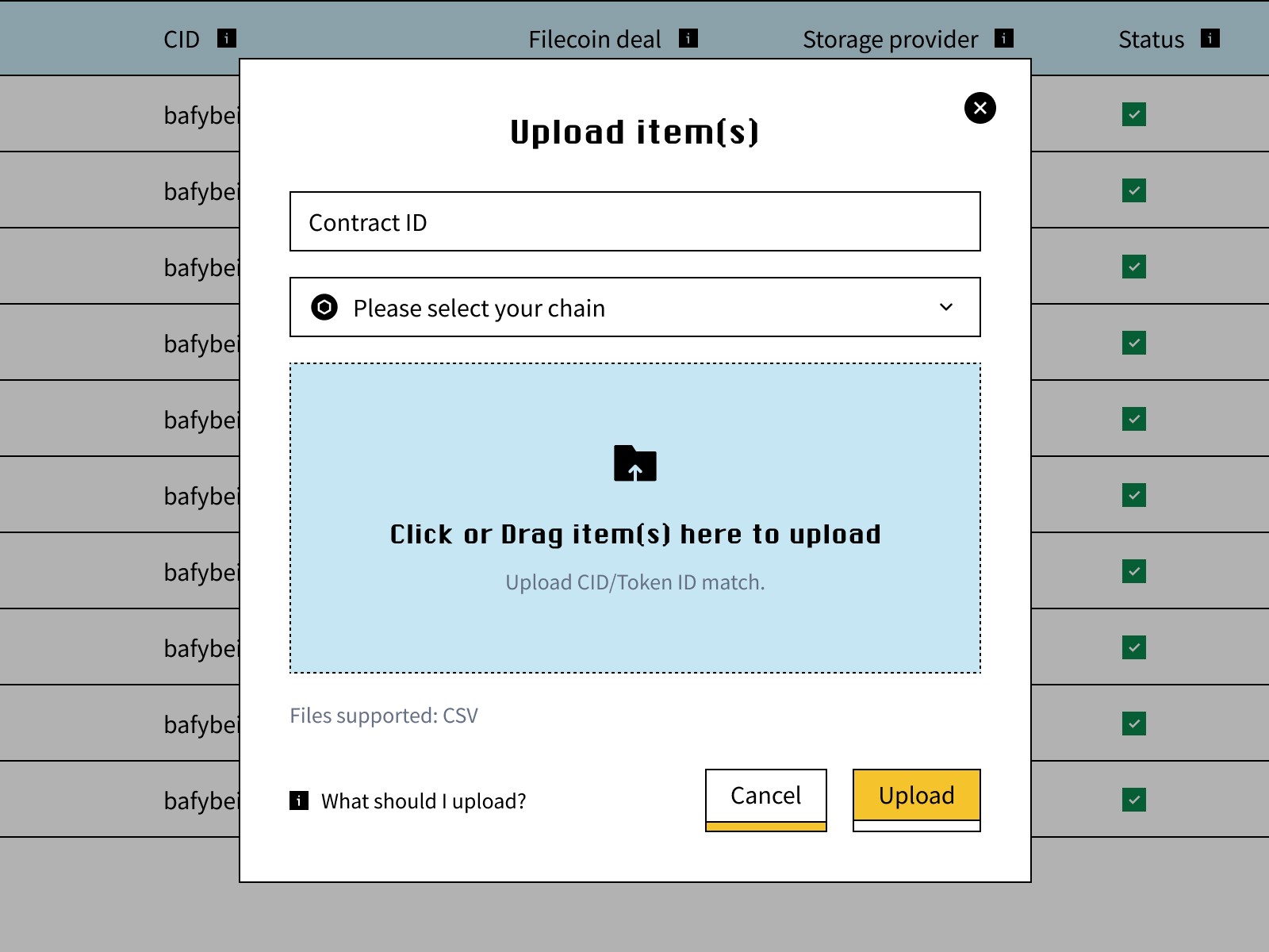 NFT Storage Dashboard UX Design web3