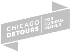 chicago detours logo for curious people grayscale