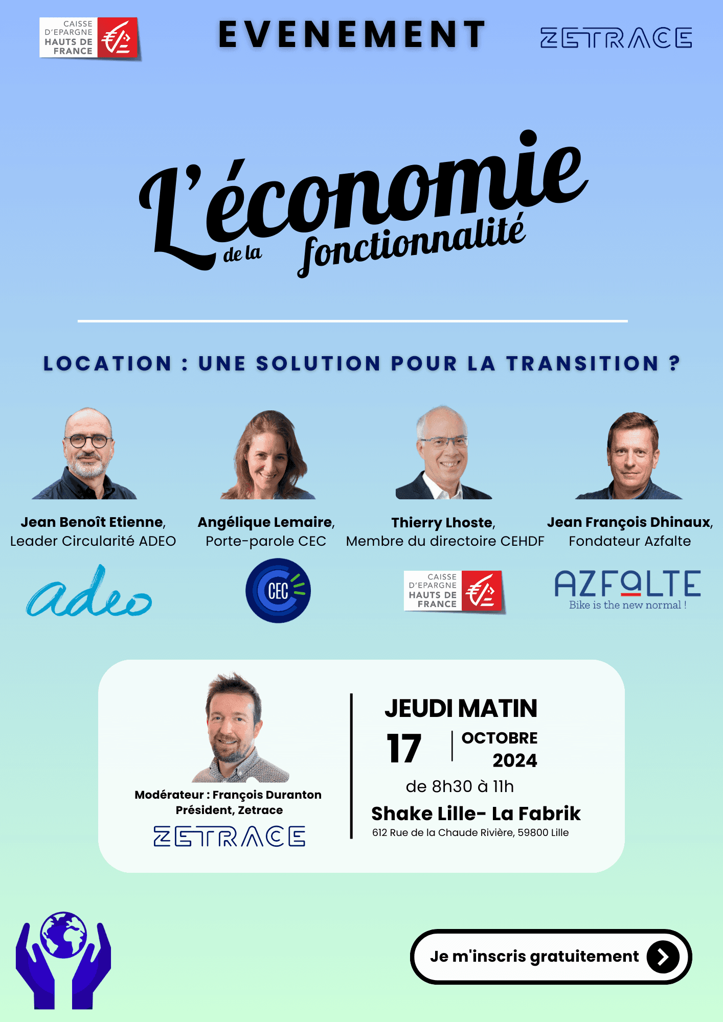 Découvrir l'économie de la fonctionnalité le 17 octobre 2024 à Lille