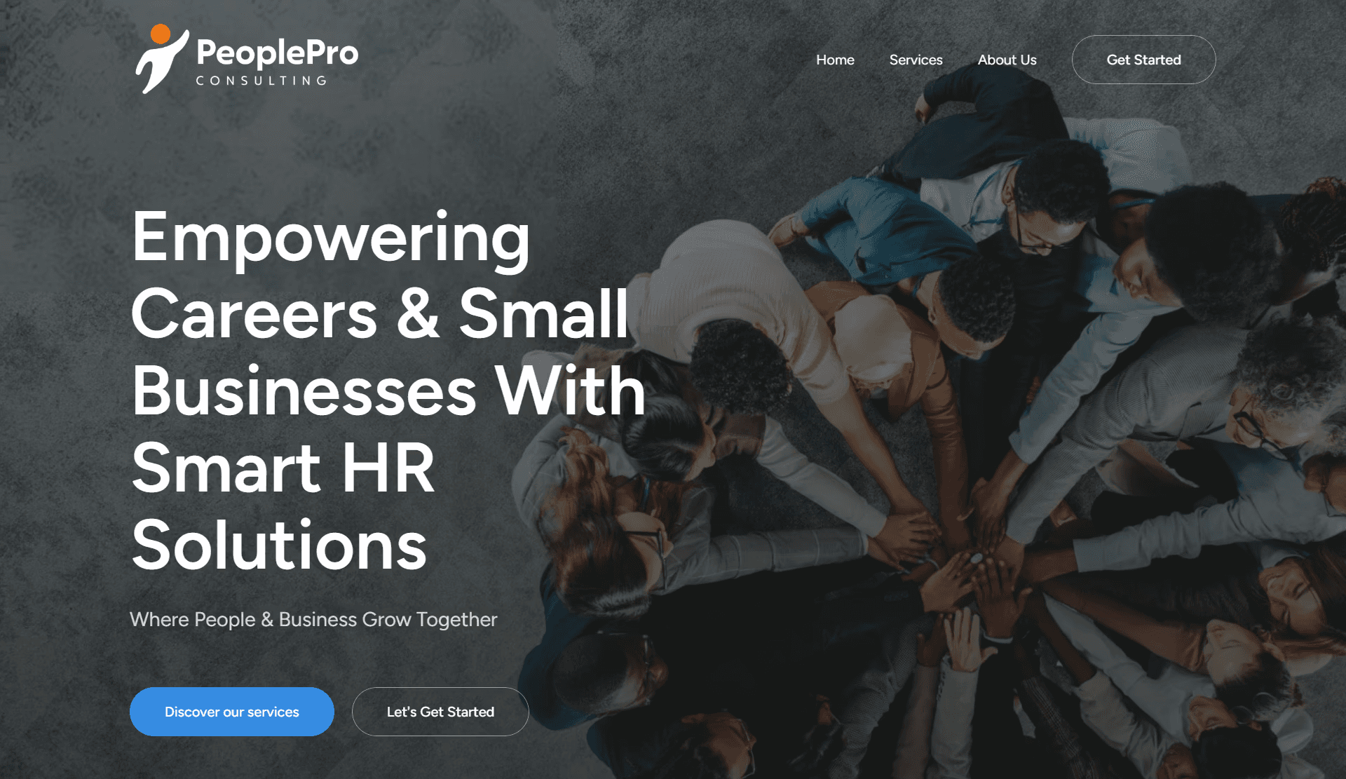 PeoplePro HR consulting website design — WaveLight Creations