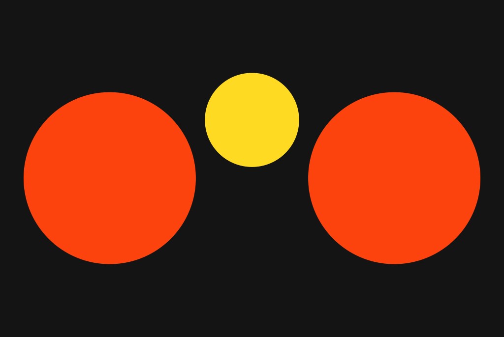 Abstract image of binoculars