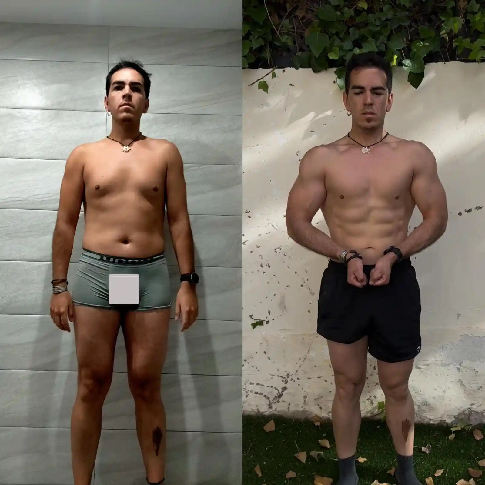 Victor - cambio físico, antes y después en La Base Strength