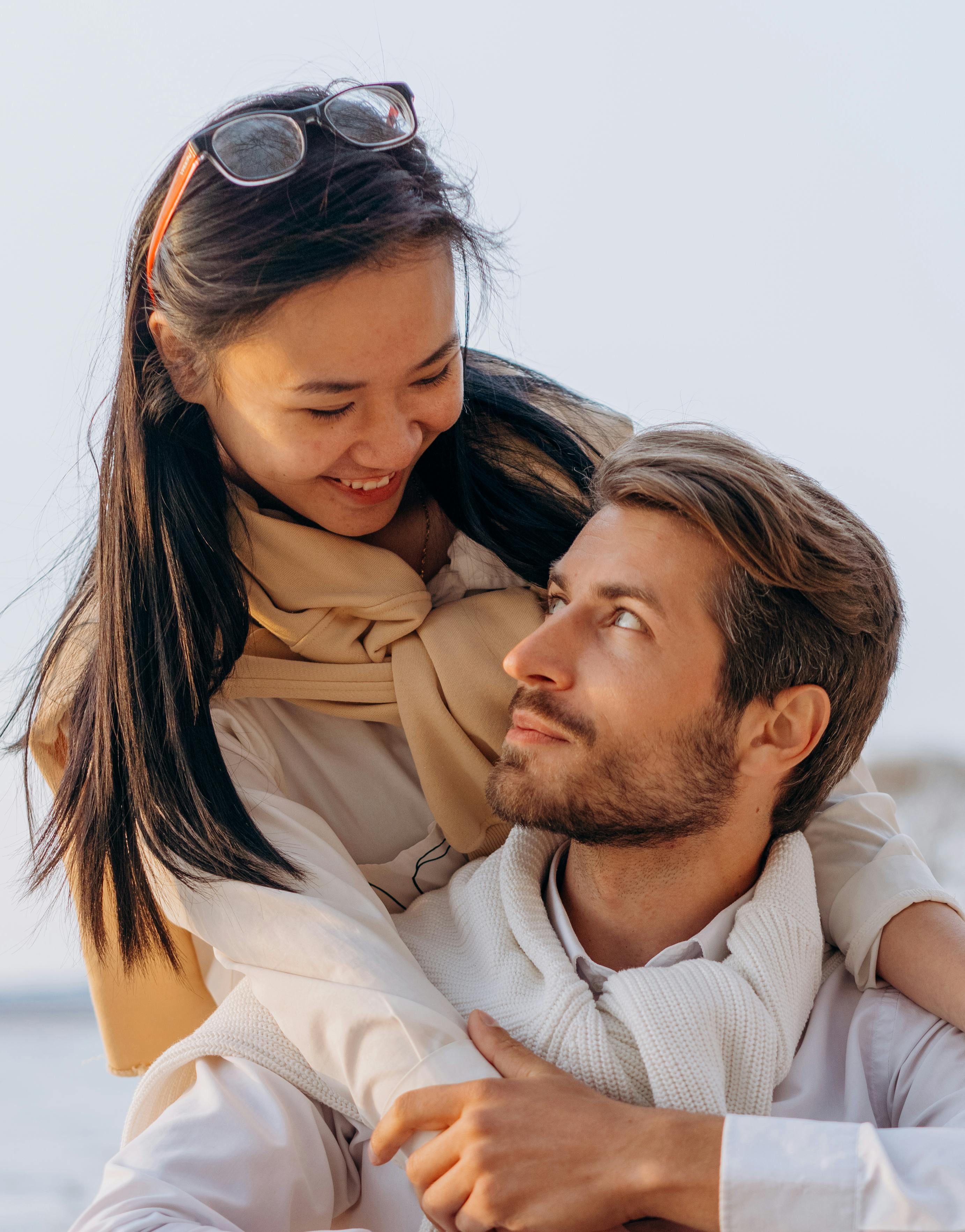 man looking in mirror
