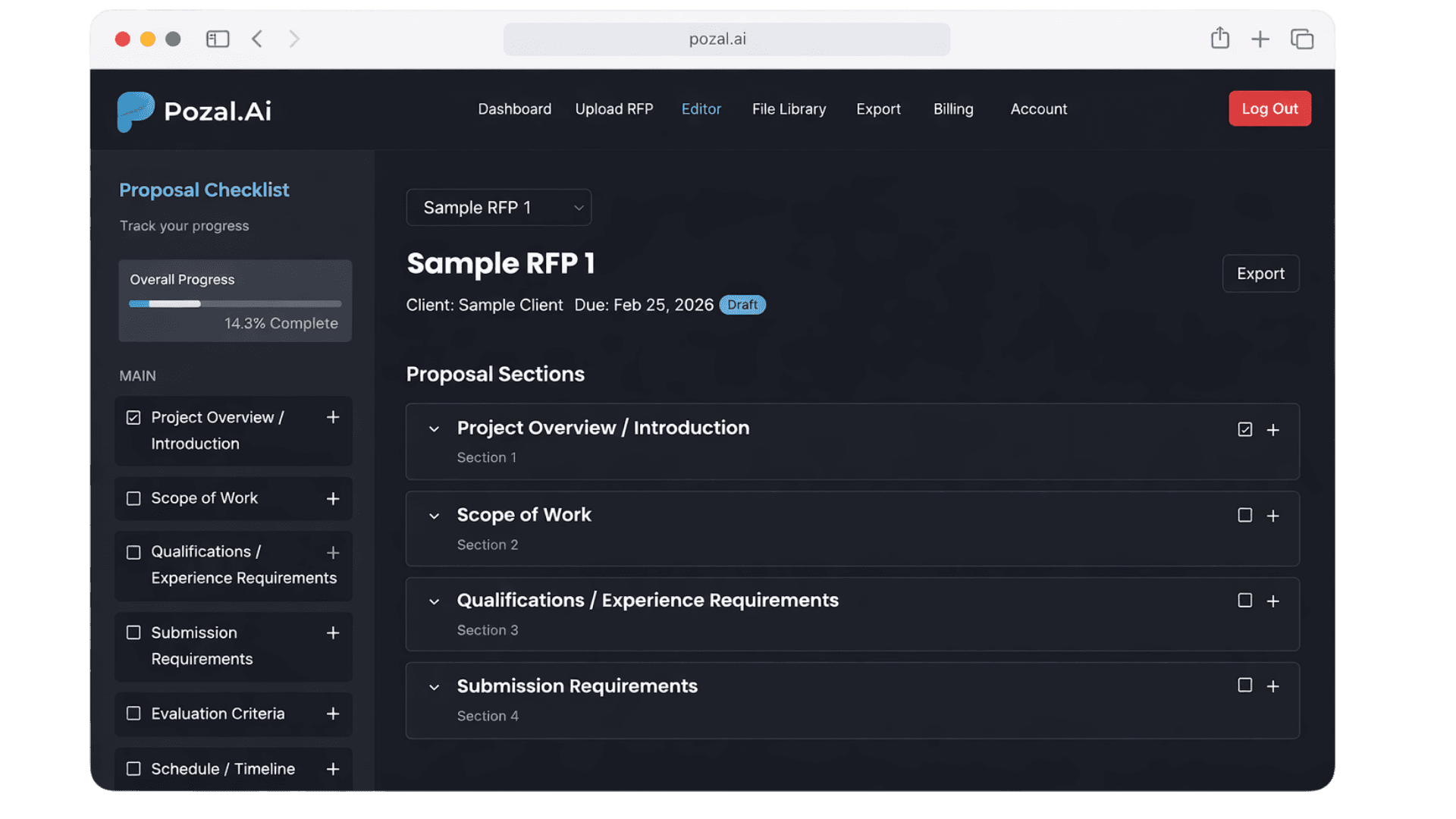 Spendex dashboard summary